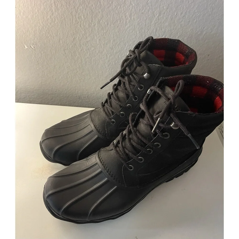 Sperry Duck Boot Men's‎ Size 10  Black - Good Used Condition